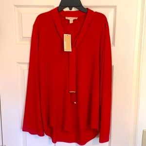 MICHAEL Michael Kors Red Blaze top w/gold hardware